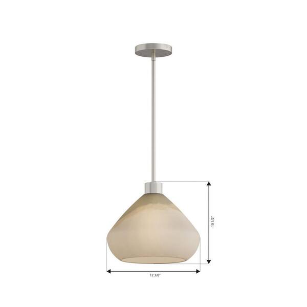 Minka Lavery Elaris 60-Watt 1-Light Brushed Nickel Pendant Light