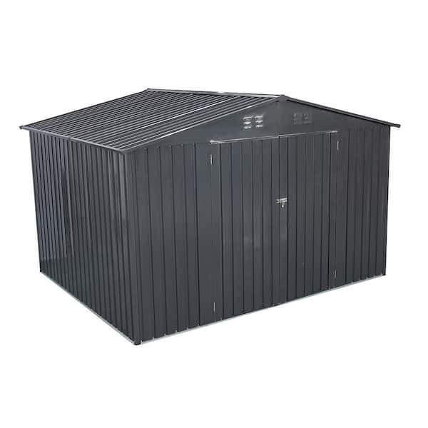 Boosicavelly 8 ft. W x 6 ft. D Metal Outdoor Shed with Lockable