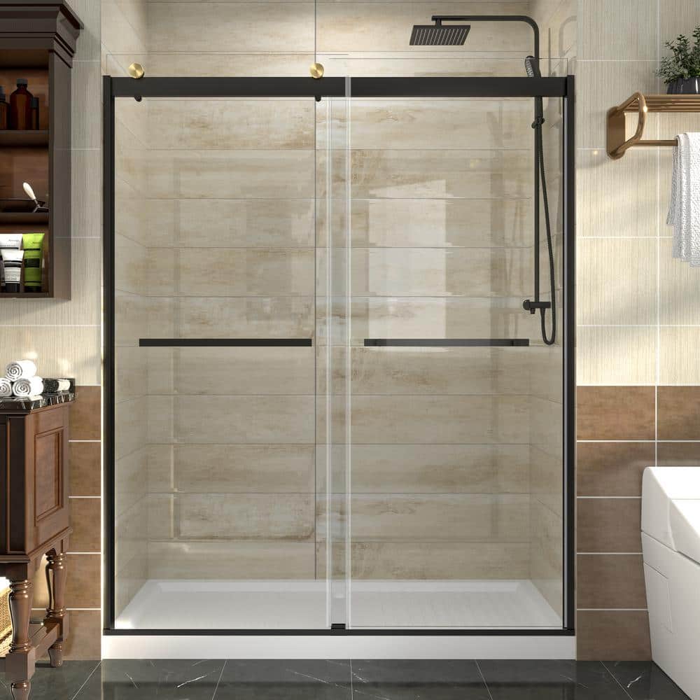 60 in. W x 74 in. H Sliding Frameless Shower Door with Clear Glass price history on PriceWatchPro
