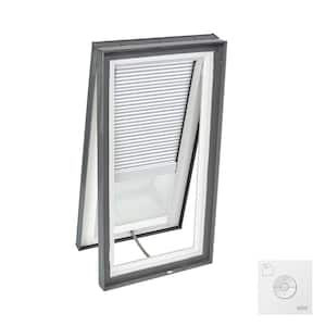 22-1/2 in. x 34-1/2 in. Solar Powered Venting Curb Mount Skylight w/ Laminated Low-E3 Glass, White Room Darkening Shade