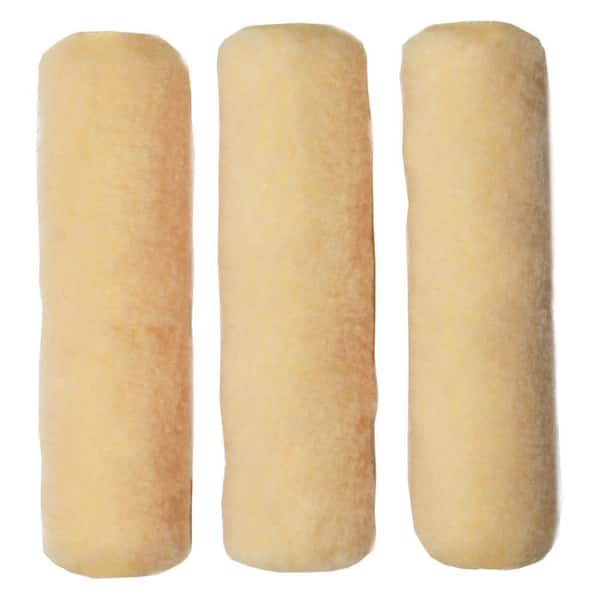 Better 9 in. x 3/8 in. High-Density Yellow Knit Paint Roller Cover (3-Pack)