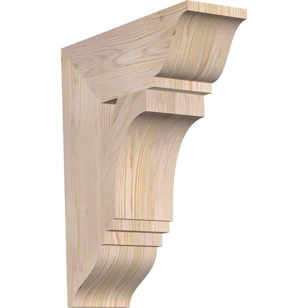 Ekena Millwork 5.5 in. x 22 in. x 18 in. Douglas Fir Imperial Traditional Smooth Bracket