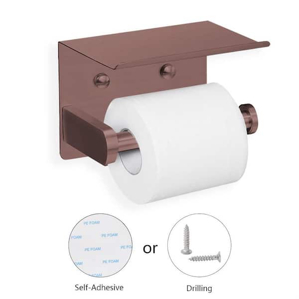 Paper Towel Holder Under Cabinet Wall Mount Stainless Steel Tissue Roll  Heavy Duty Hanger Adhesive or Drilling Rack Durable Toilet for Kitchen