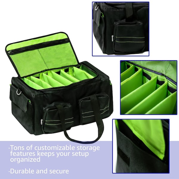 Trademark Innovations 21.5 in. Black Duffel Bag with 8-Removable