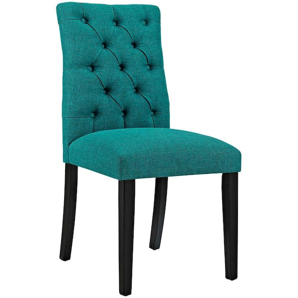 MODWAY Duchess Teal Fabric Dining Chair