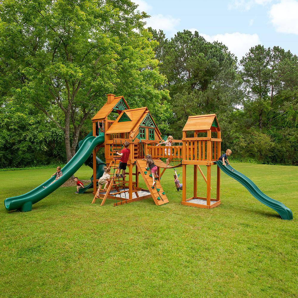 Gorilla Playsets Cedar Wood Treasure Trove II Swing Set