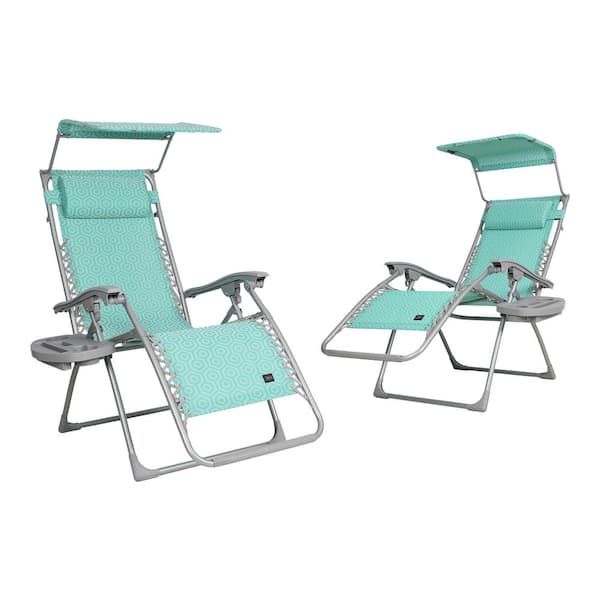 Bliss Hammocks 26 Gravity Free Beach Chair w/ Pillow & Canopy, Weather &  Rust Resistant