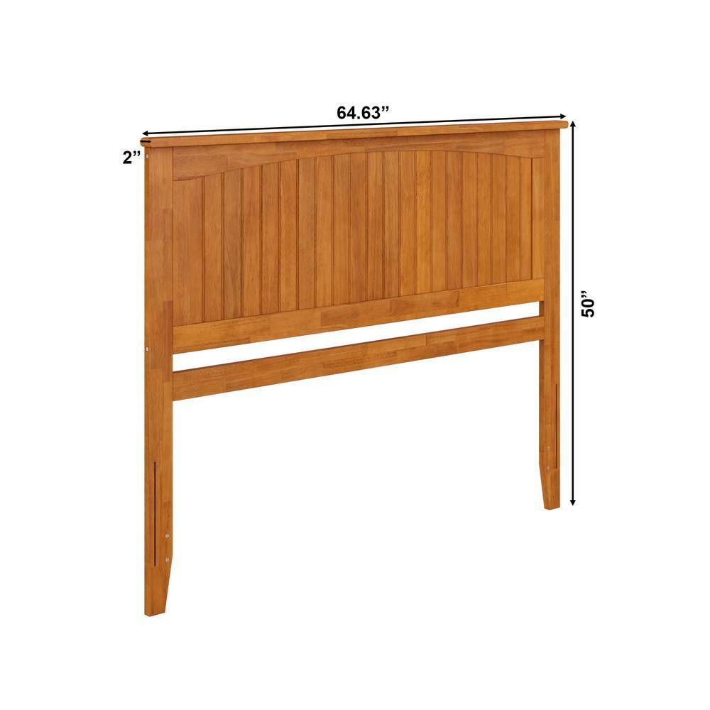 Nantucket Light Toffee Queen Wood Panel Headboard with USB Charger