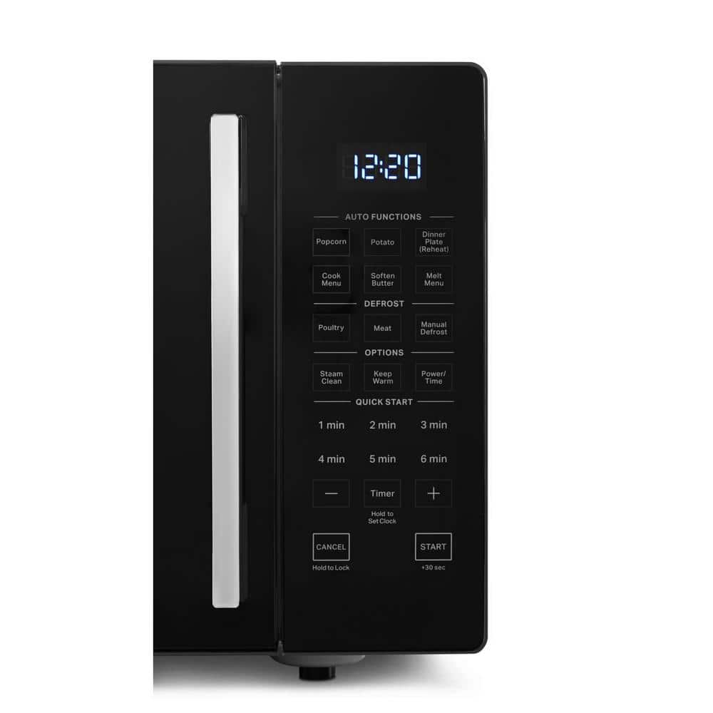 Black 19-Inch Compact Countertop Microwave with LED Display