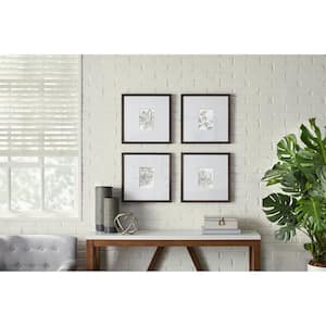 Espresso Modern Frame with White Matte Gallery Wall Picture Frames (Set of 4)