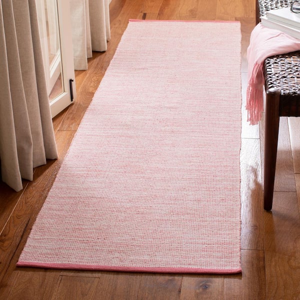 Montauk Pink/Fuchsia 2 ft. x 8 ft. Solid Color Runner Rug