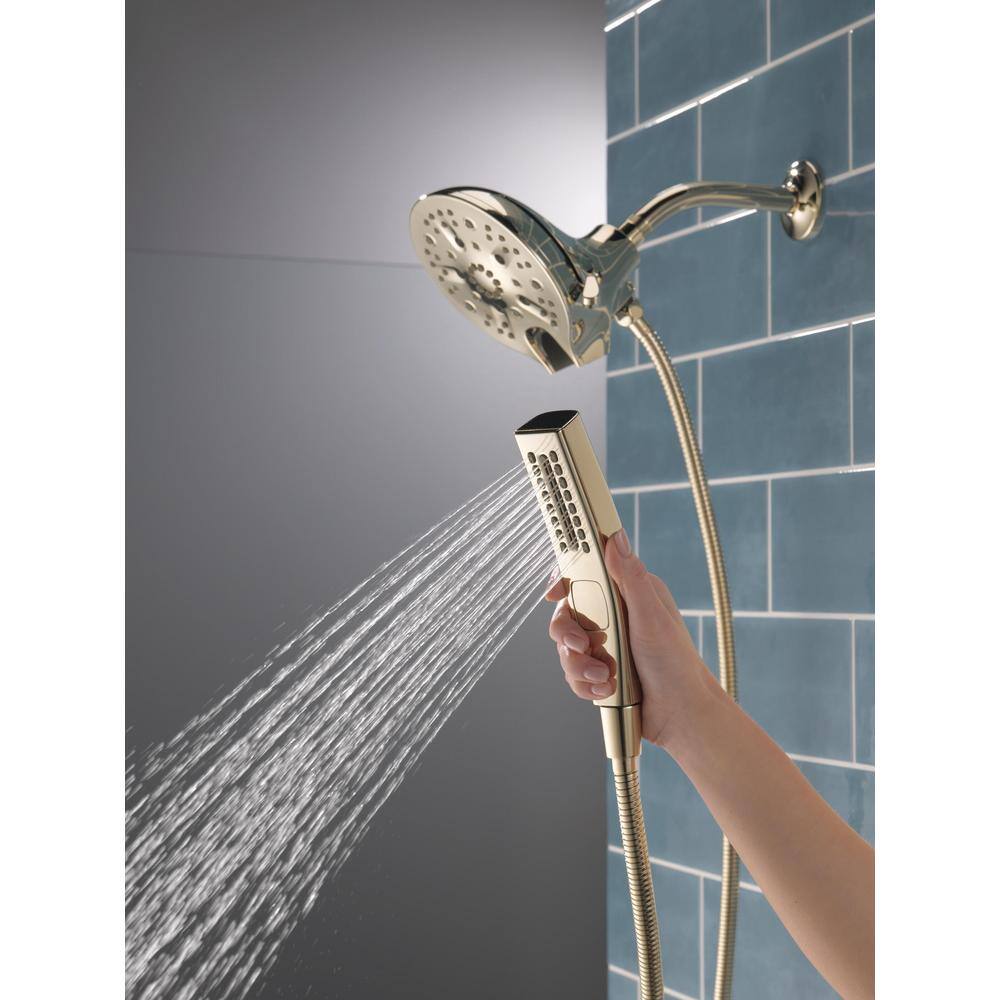 Lumicoat Polished Nickel Dual Shower Head with Handheld Spray