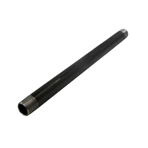 The Plumber's Choice 1-1/4 in. x 4 ft. Black Steel Pipe