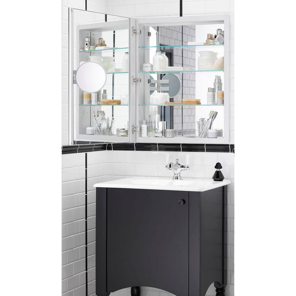 Verdera Sleek 30" Aluminum Frameless Medicine Cabinet with Adjustable Shelves