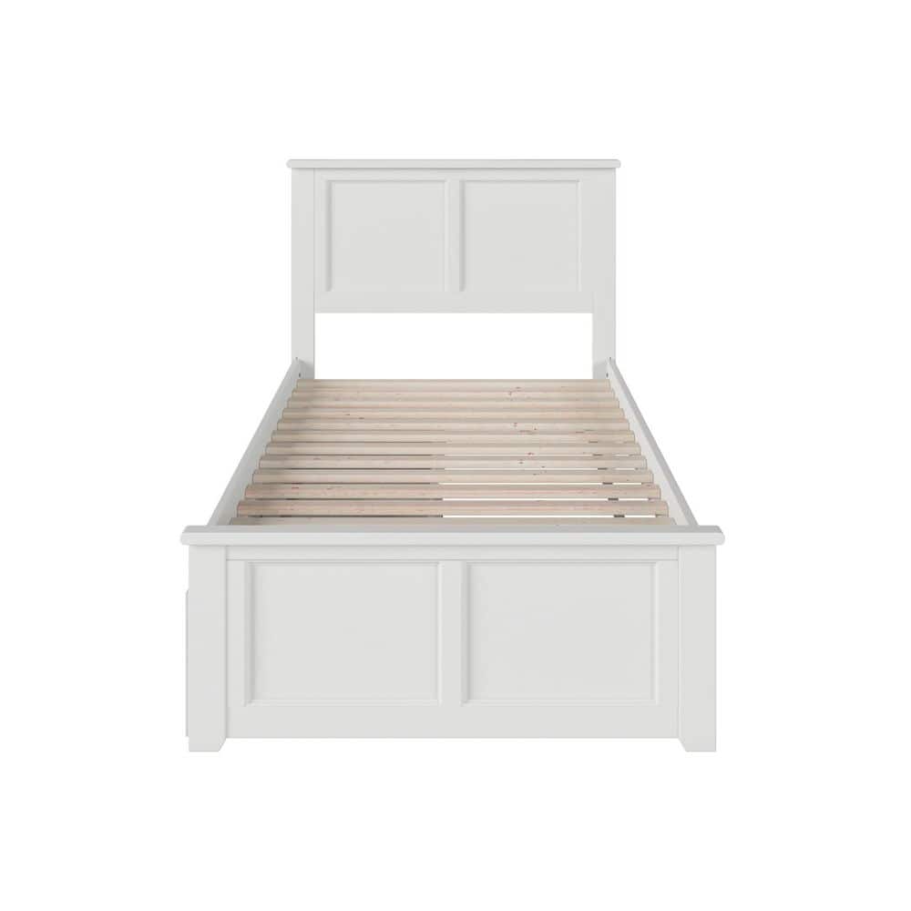 Madison White Solid Wood Frame Queen Platform Bed with Matching Footboard and Storage Drawers - thumbnail 9