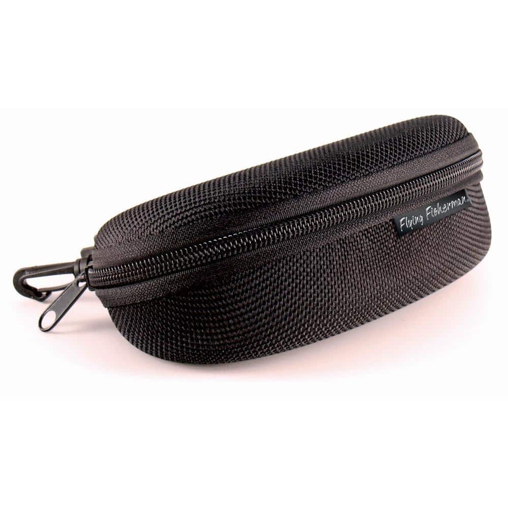 Flying Fisherman Sunglass Case, Zipper Shell with Clip Hook 7607