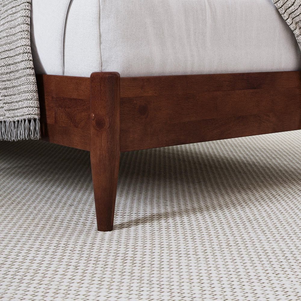 Savannah Walnut Full Solid Wood Low Profile Platform Bed