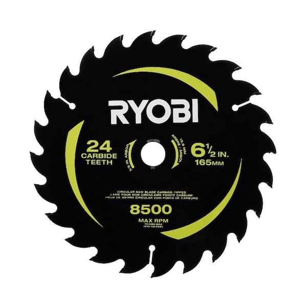 RYOBI 6-1/2 in. Thin Kerf 24-Teeth Circular Saw Carbide Blade (1-Piece)