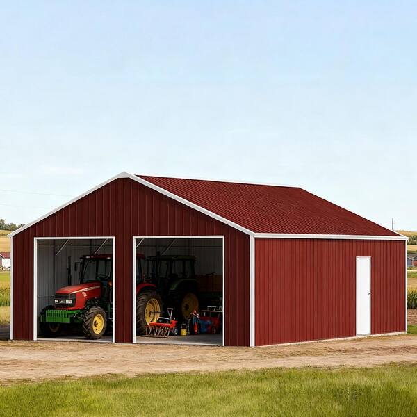 VAMOP 22 ft. W x 23 ft. D Metal Shed with Heavy-Duty Steel Frame