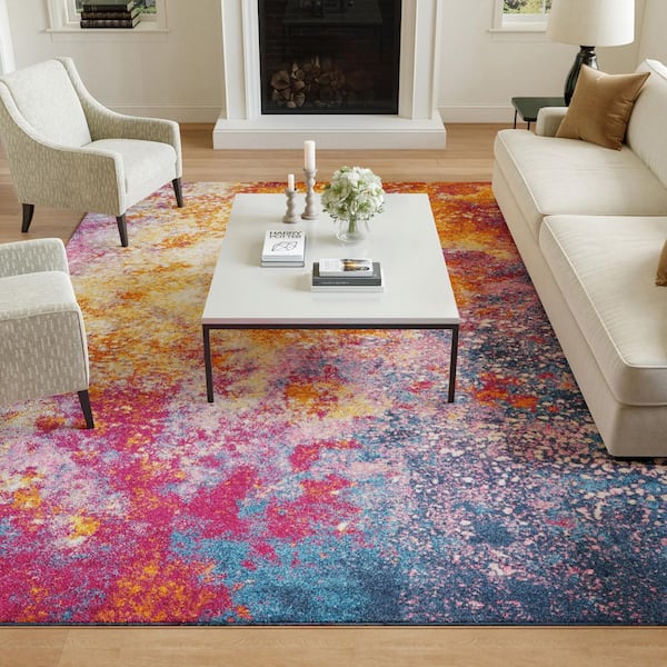 Nourison Passion Sunburst 8 ft. x 10 ft. Persian Vintage Area Rug