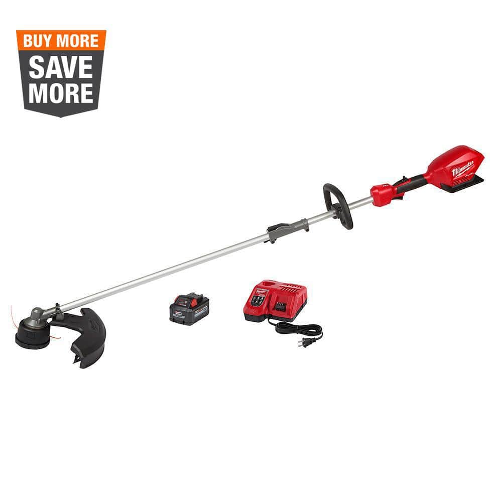 Milwaukee M18 FUEL 18V Lithium-Ion Brushless Cordless String Trimmer with QUIK-LOK Attachment Capability and 8.0 Ah Battery 2825-21ST - The Home Depot