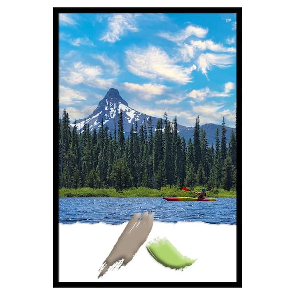 Amanti Art Black Gallery Deep Wood Picture Frame Opening Size 24x36 in.