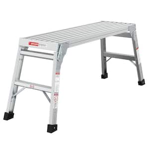 1 ft. x 1.8 ft. x 3.3 ft. Aluminum Portable Work Platform, 225 lb. Load Capacity