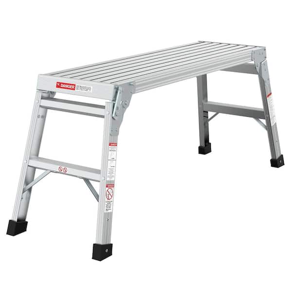 Aluminum Work Platform Adjustable Height 24 to 35 inches Support