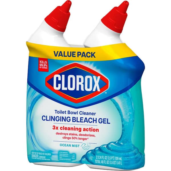 Clorox 24 oz. Ocean Mist Toilet Bowl Cleaner Clinging Bleach Gel