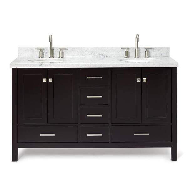 16 Black Bathroom Sink Vanity Set, Minimalist Bathroom Vanity with White  Ceramic Countertop and Sink 1*USBR4786&1*USBR4788 - The Home Depot