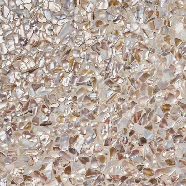 Ivy Hill Tile Baroque Pebbles 11.81 in. x 11.81 in. Pearl Shell Mosaic Tile