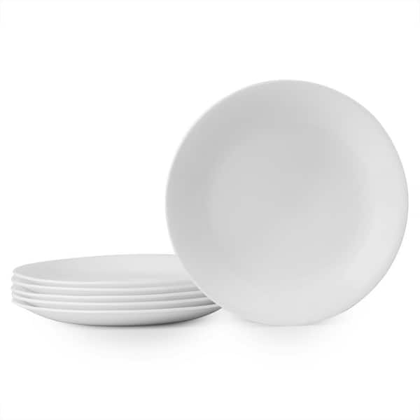 SALAD PLATES 8.5 INCH DIAMETER BRAND NEW x 8 CORELLE WINTER FROST WHITE LUNCH 