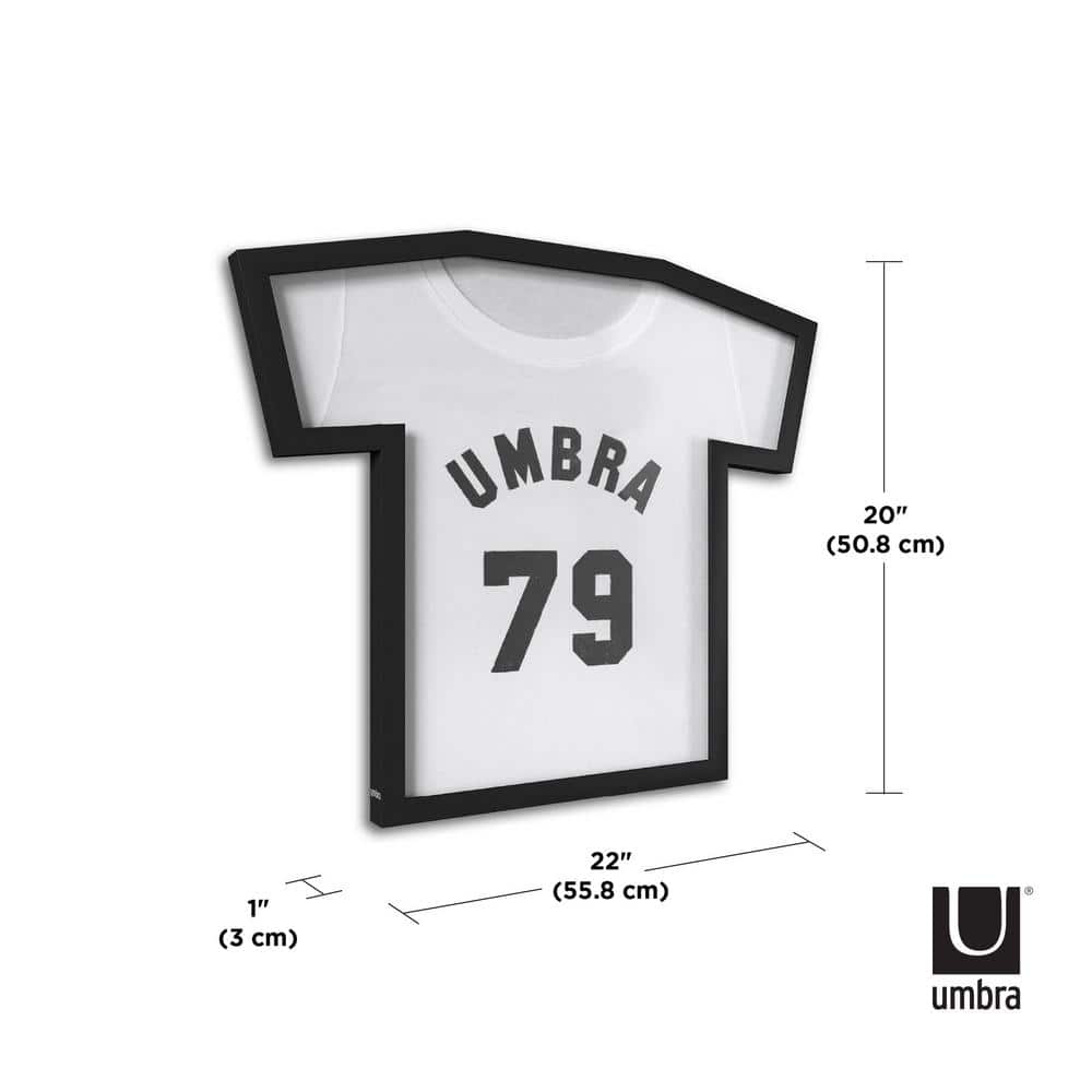 Classic Black Acrylic Wall-Mounted T-Shirt Display Frame