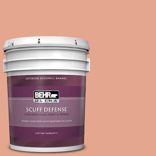 BEHR ULTRA 5 gal. #M180-4 Priceless Coral Extra Durable Eggshell Enamel Interior Paint & Primer