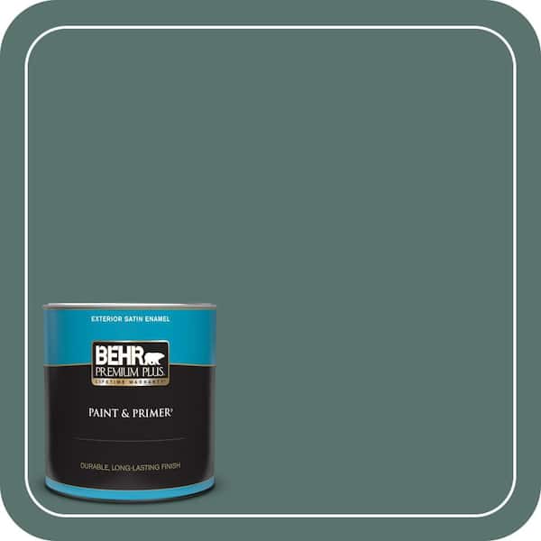 BEHR PREMIUM PLUS 1 qt. Home Decorators Collection #HDC-WR16-04 Noble Fir Satin Enamel Exterior Paint & Primer