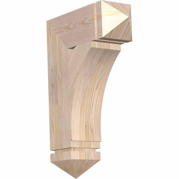 Ekena Millwork 5.5 in. x 26 in. x 18 in. Douglas Fir Thorton Arts and Crafts Smooth Bracket