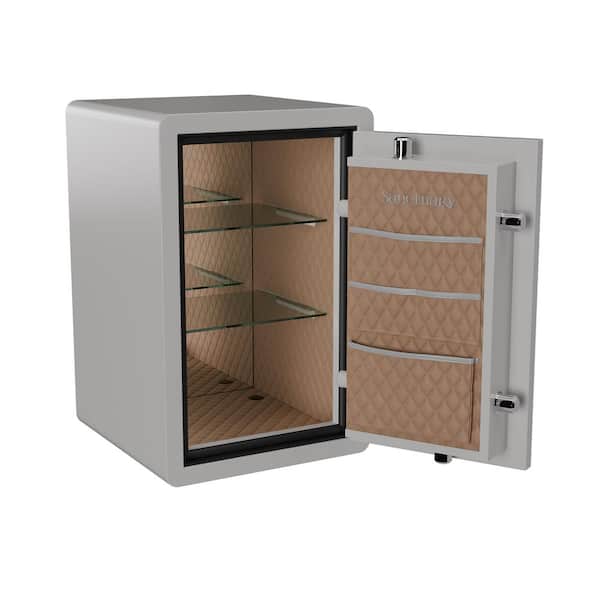 2.6 cu. ft. Fireproof and Waterproof Home and Office Safe with Electronic Lock, Frost Gray