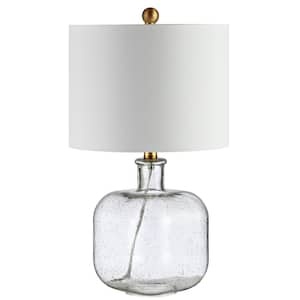 Armena 21.5 in. Clear/Brass Gold Table Lamp