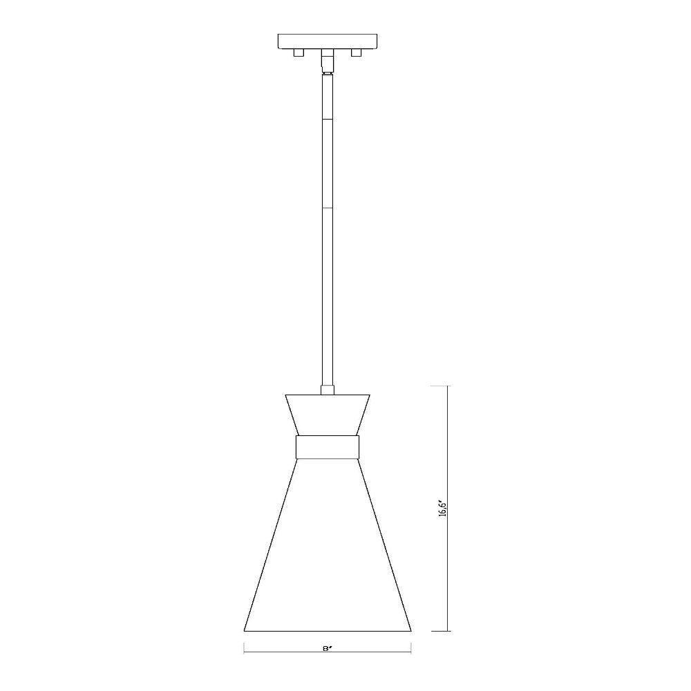 Soriano 8" Matte Black and Heritage Brass Steel Globe Pendant Light