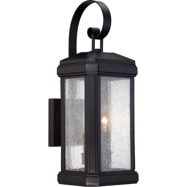 Quoizel Trumbull 1-Light Mystic Black Outdoor Wall Lantern Sconce