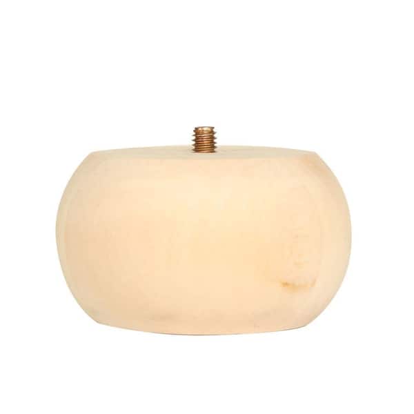 Foster Decorative Millwork 3-1/2 in. Round Bun Foot