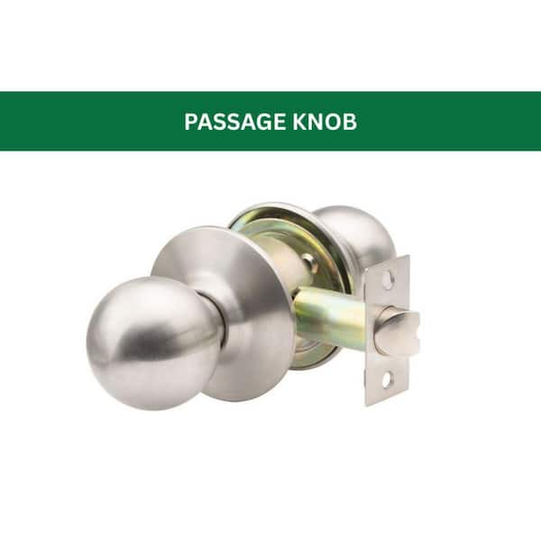 GLC Series Brushed Chrome Grade 3 Commercial/Residential Passage Door Knob