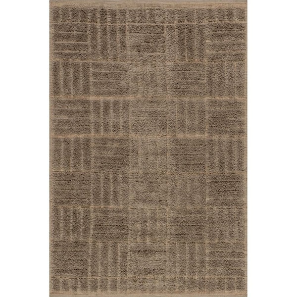 Vonda Geometric Jute Area Natural 5 ft. x 8 ft. Indoor Area Rug