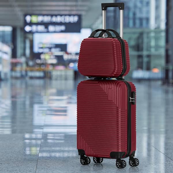 HIKOLAYAE 2-Piece Luggage Set ABS Hardshell Lightweight Suitcase