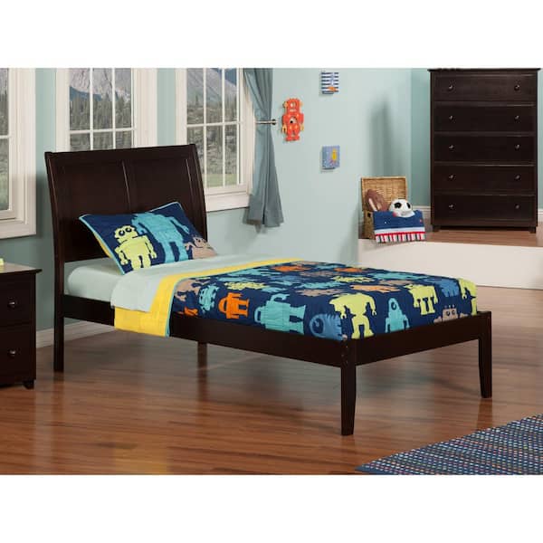 AFI Portland Twin Platform Bed with Open Foot Board in Espresso