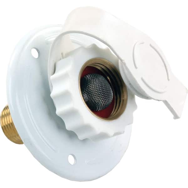 12 in. MPT x 3/4 in. White Aluminum City Water Flange