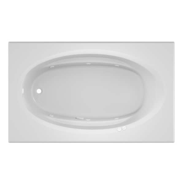 JACUZZI Signature 72 in. x 42 in. Rectangular Whirlpool Bathtub with Left Drain in White