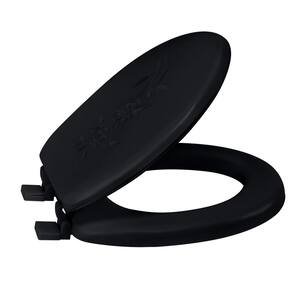 Extra Soft Standard Round Toilet Seat in Black