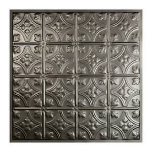 Hamilton 2 ft. x 2 ft. Lay-in Tin Ceiling Tile in Argento (20 sq. ft. / case of 5)