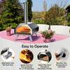 Costway Wood Outdoor Pizza Oven Pizza Grill Outside Pizza Maker with  Waterproof Cover in Stainless Steel (2-Layer) NP10814BK - The Home Depot